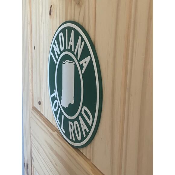 Indiana Toll Road Sign Travel Interstate Highway - Picture 2 of 2